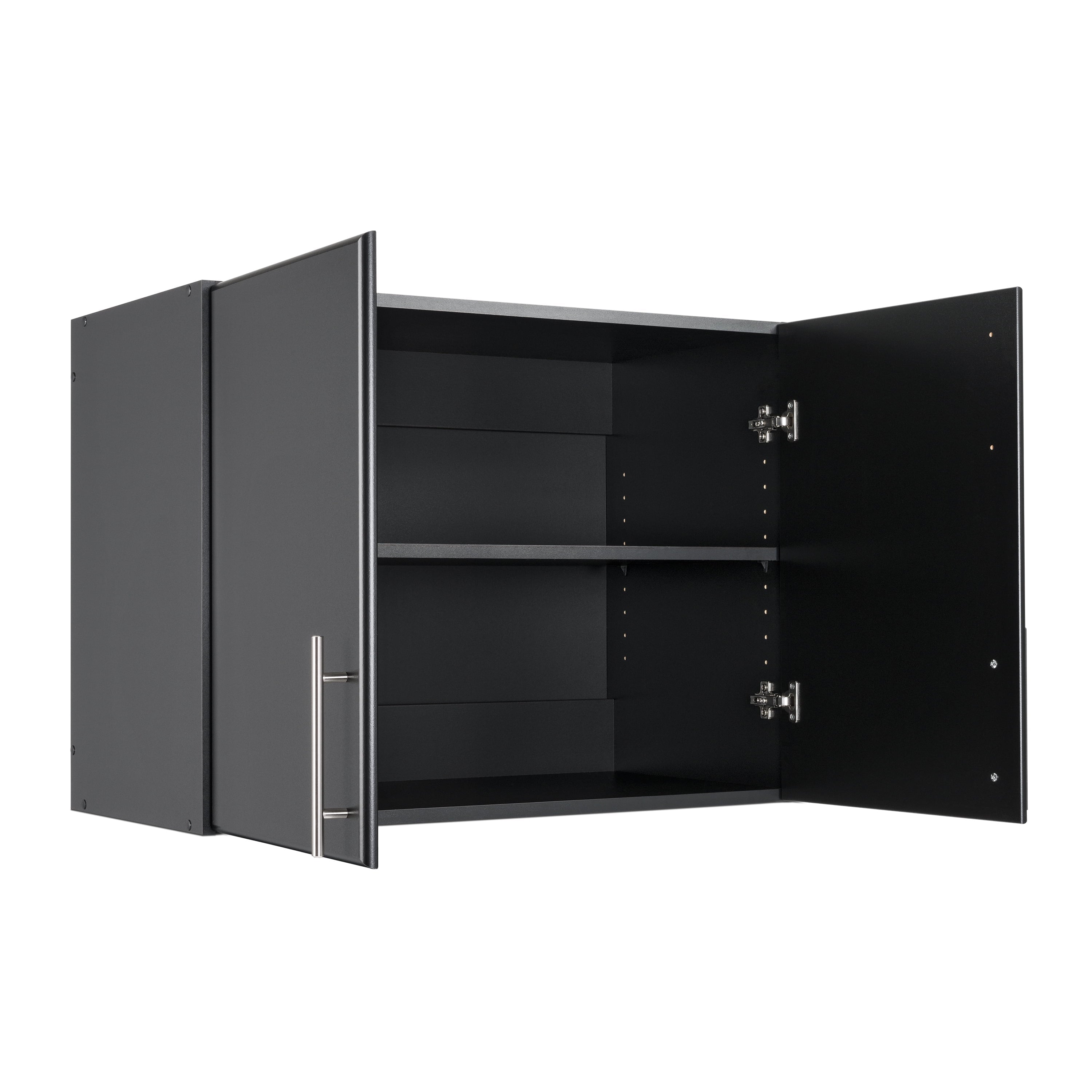 Prepac 1-Shelf Stackable Wall Cabinet, Black