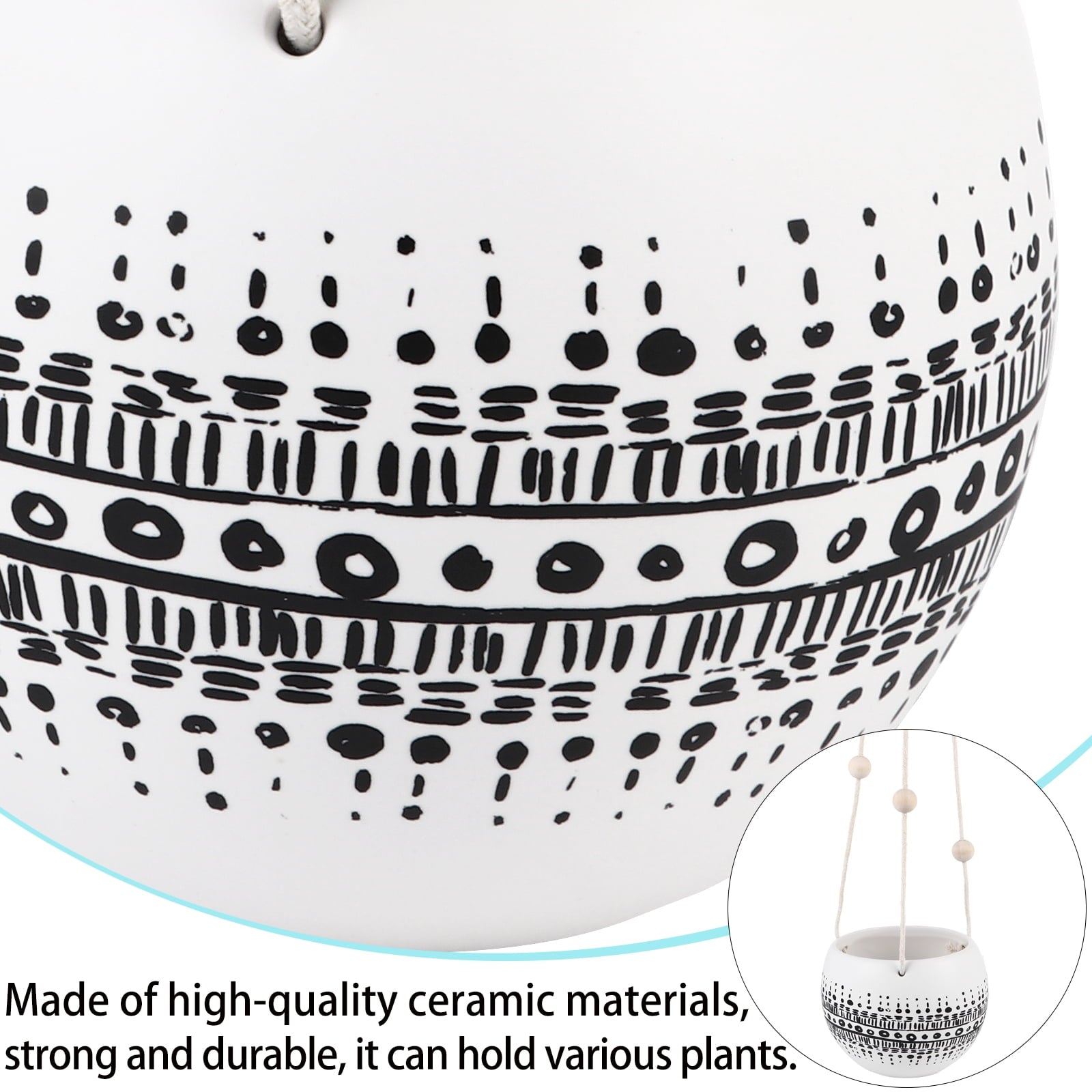 HOMEMAXS Hanging Plant Pot Ceramic Succulent Planter Wall Hanging Planting Flowerpot