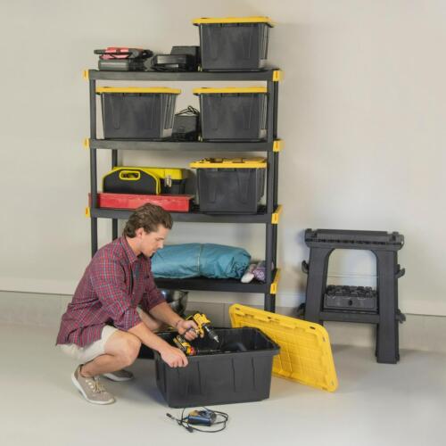 Project Source Commander Plastic Heavy Duty 5-Tier Utility Shelving Unit (48-in