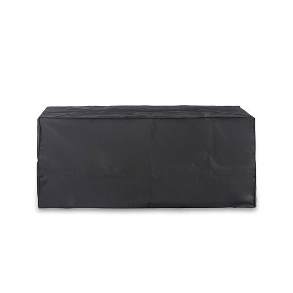 Maxwell 58 in. x 36 in. x 24 in. Rectangle Stainless Steel Propane Fire Pit Table with Cover