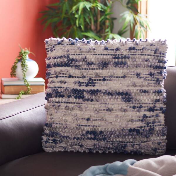 Nerina Navy 20 in. X 20 in. Throw Pillow