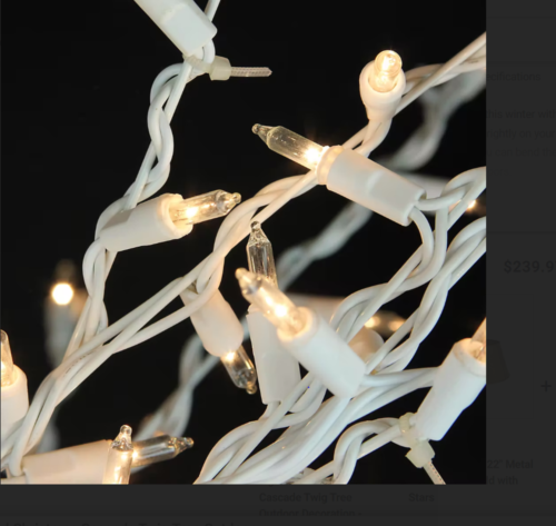 6 FT Lighted Cascade  Outdoor Christmas Tree White Lights New