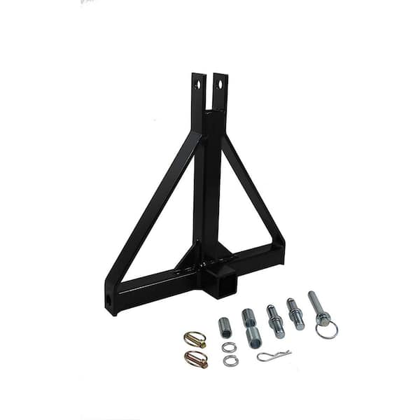 Standard 3-Point Adapter for Trailers and Farm Equipment with Category 1 Pins and 2 in. Hitch Receiver