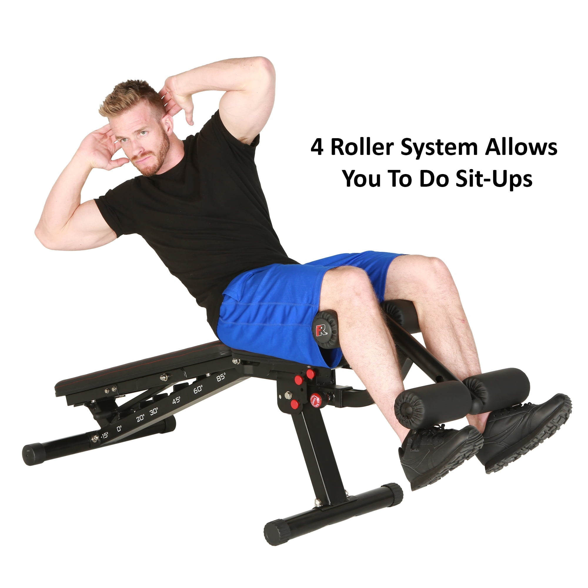 Fitness Reality 2000 Super Max Extra Large Adjustable Utility FID Weight Bench with Detachable Leg Lock-Down