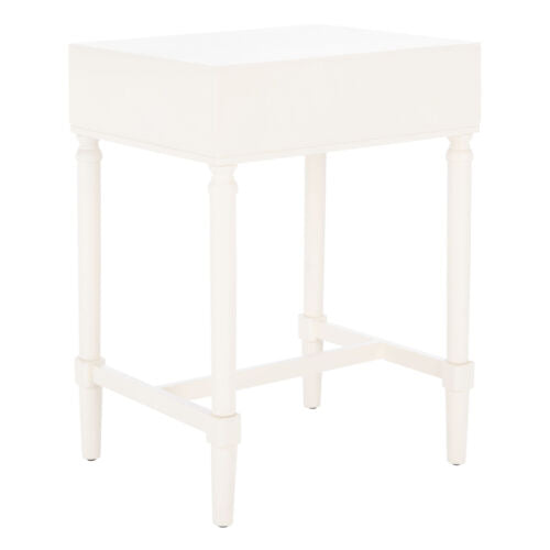 SAFAVIEH Estella 1-Drawer Accent Table | White |