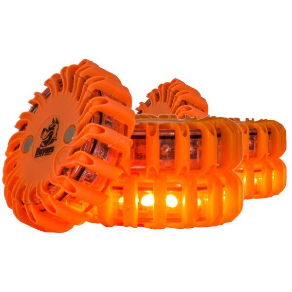 4 in. Round Rechargeable Strobe/Flare Kit with 6 Flares And Charging Case