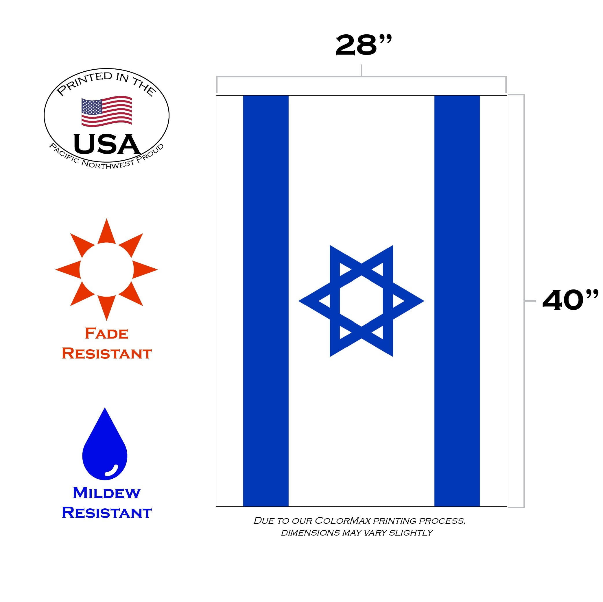 Toland Home Garden Flag of Israel House Flag