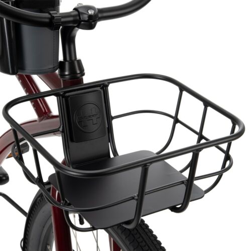 Huffy Sanford 26 Inch Mens Aluminum Cruiser Bike - Red - With Basket & Rear Rack