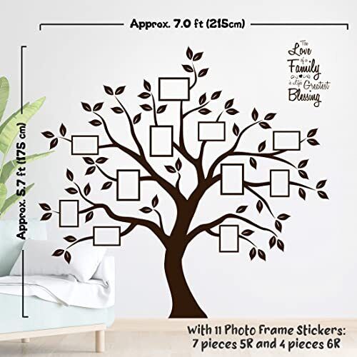 Family Tree Wall Decor – Family Saying Large Tree Wall Decals, Sweet Family Wall