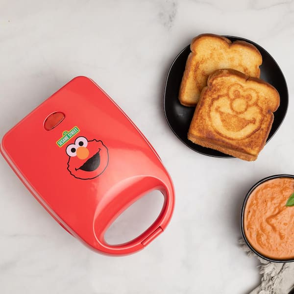 Red Sesame Street Elmo 500-Watt Single Sandwich Maker