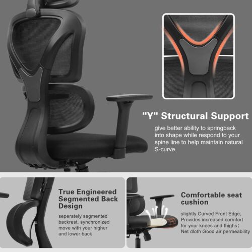 BIG SALE! Ergonomic Home Office Chair High Back Gaming Chair Headrest & Armrests