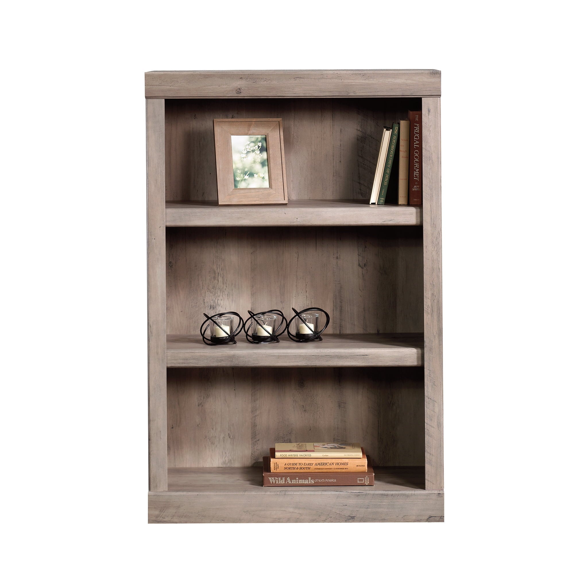 Better Homes & Gardens Glendale 3 Shelf Bookcase, Rustic Gray Finish