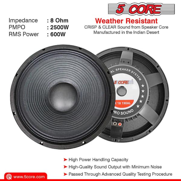 18 in. Replacement Loud Speaker Subwoofer