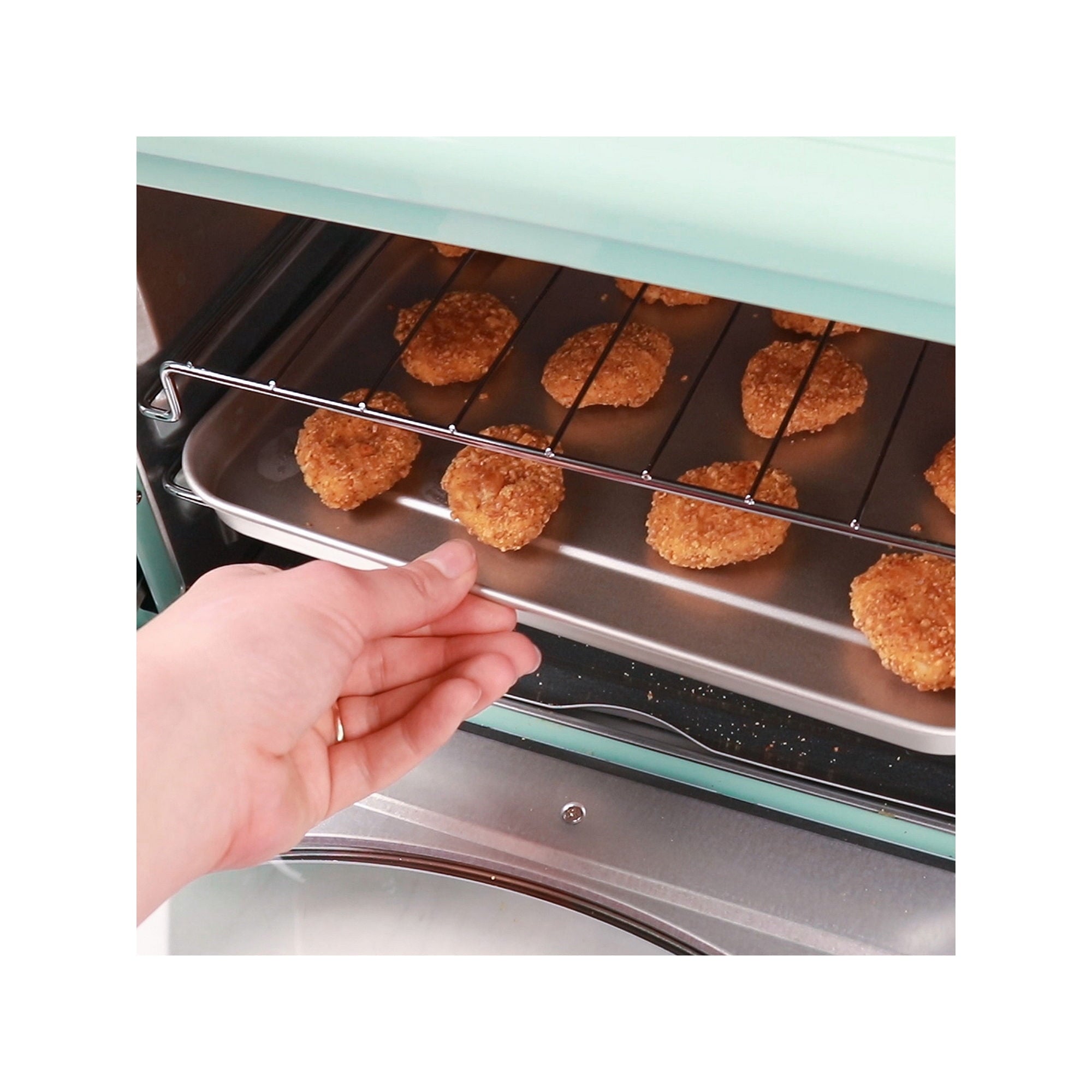 Nostalgia RTOV2AQ Hover Image to Zoom Retro 1500 W Aqua 12-Slice Convection Toaster Oven with Built-in Timer