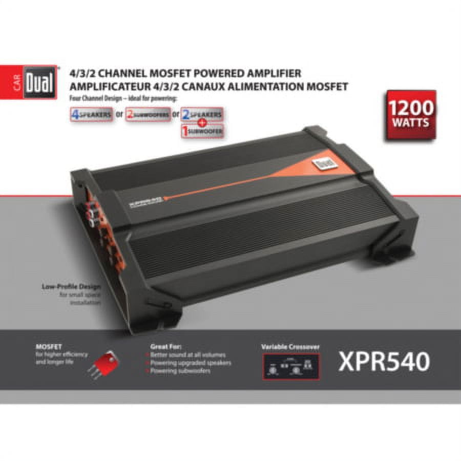 New Dual XPR540 1200 Watt 4/3/2 Channel Class A/B Car Audio Power Amplifier Amp