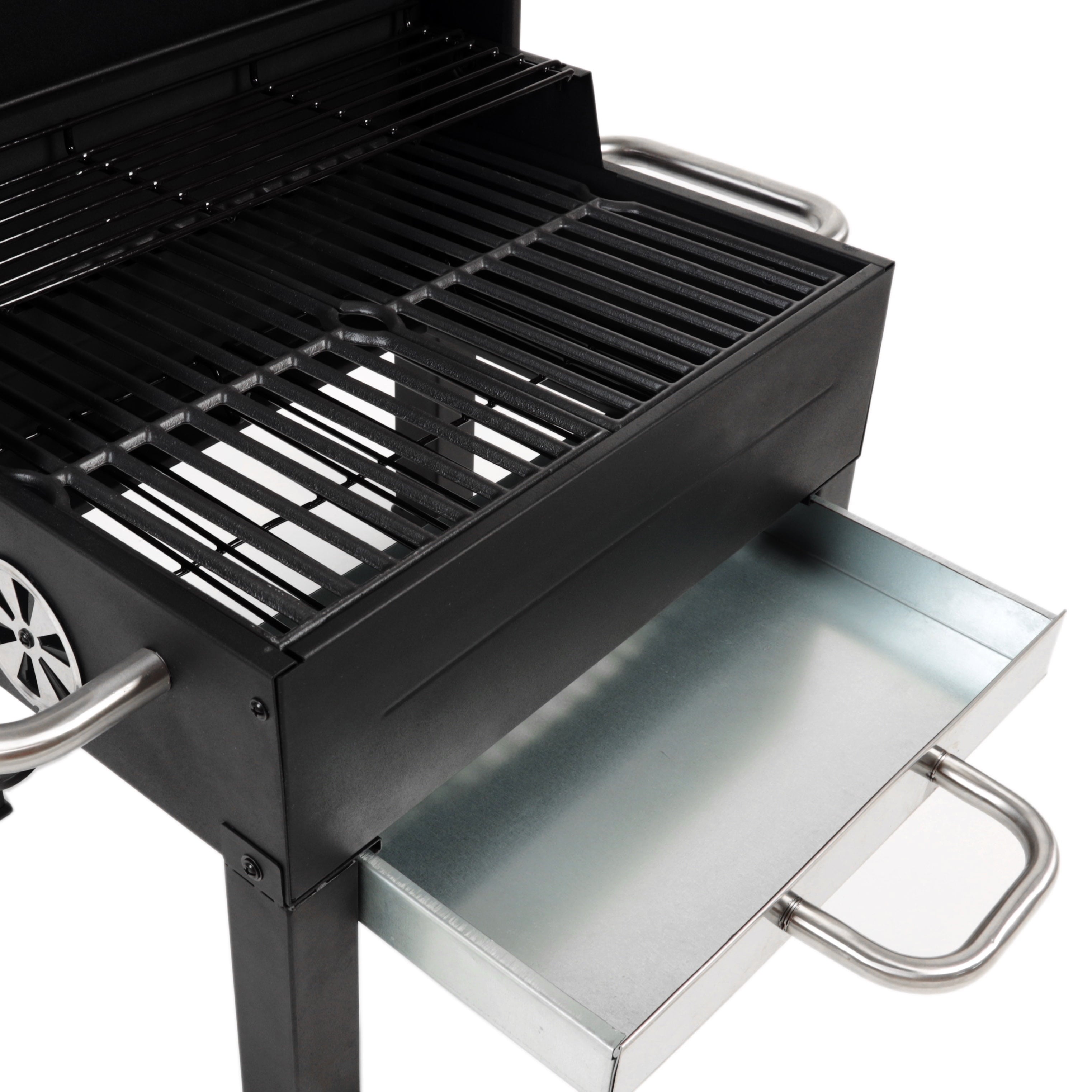 Grill Premium Portable Charcoal Grill, Black and Stainless Steel