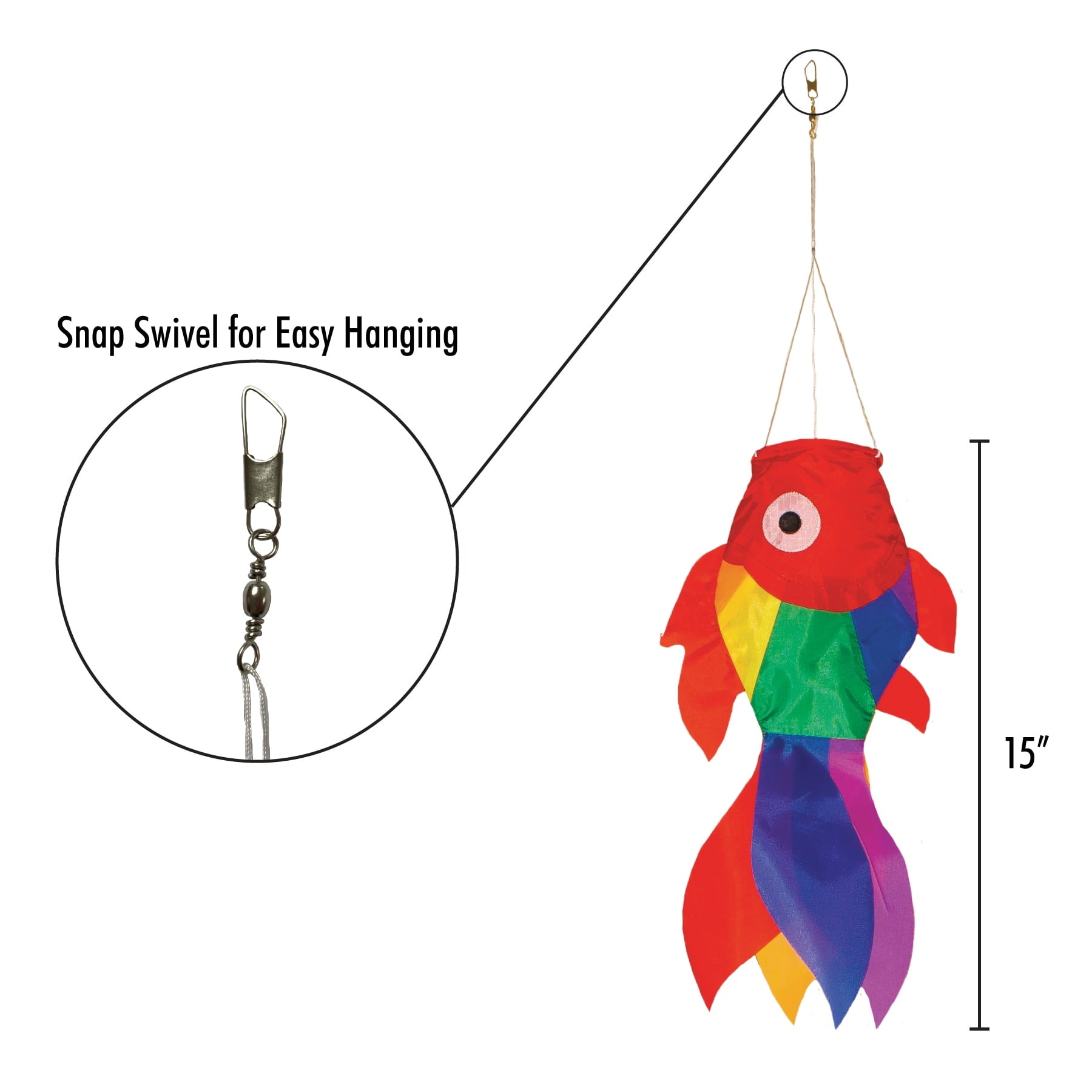 In the Breeze 4968 — Rainbow Damsel Fish Sock, 15