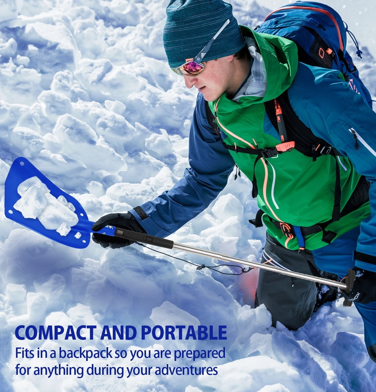 Michelin Ultra-Compact Telescopic Folding Snow Shovel