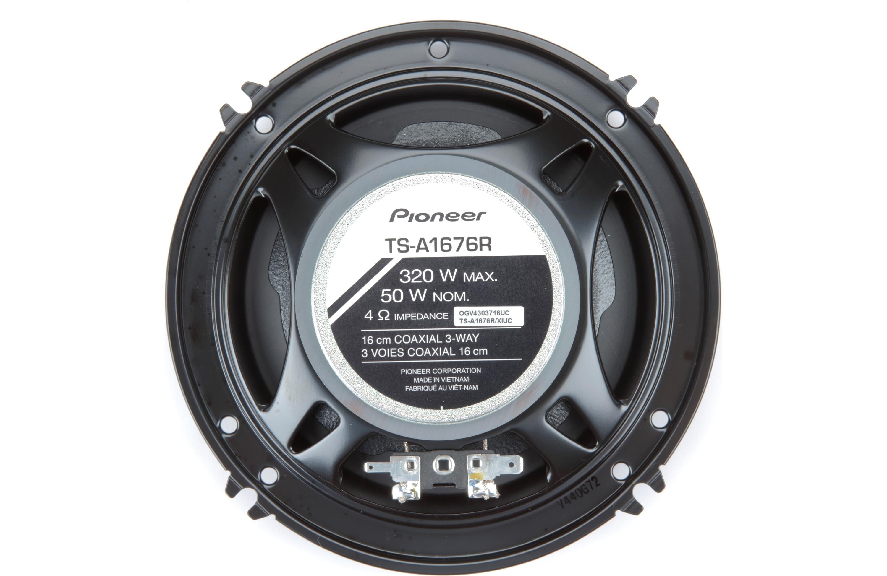 2) Pioneer 6.5 Inch 3-Way 320 Watt Car Coaxial Stereo Speakers Pair | TS-A1676R