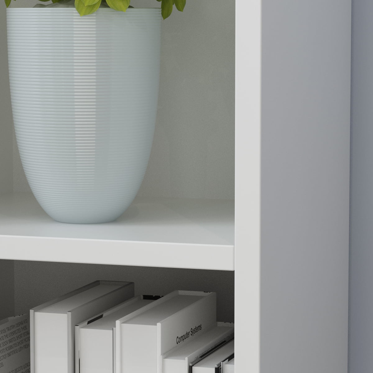 FUFU&GAGA 10-Cube Storage Shelf, Multipurpose Cubby Shelving Unit Display Storage Bookcase Bookshelf, Storage Cubes Organizer Cabinet for Home Office Living Room Bedroom, White(L 47.2in)