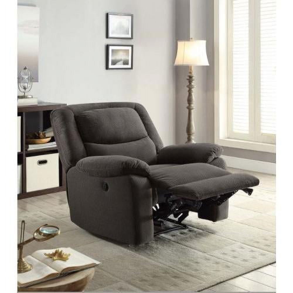 Serta Push-Button Power Recliner with Deep Body Cushions, Gray Fabric