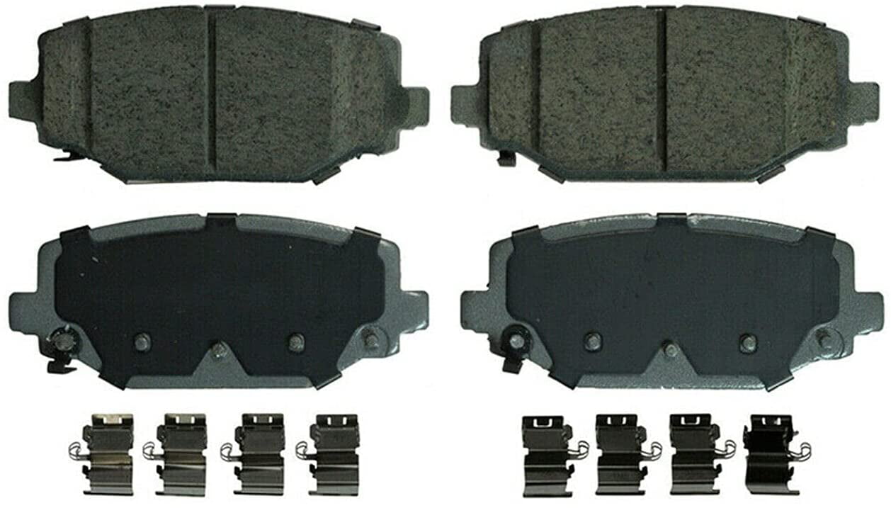 Detroit Axle - Front & Rear Ceramic Brake Pads Replacement for Dodge Grand Caravan Journey Ram C/V VW Routan Chrysler Town & Country - [Models with Dual Piston Calipers]