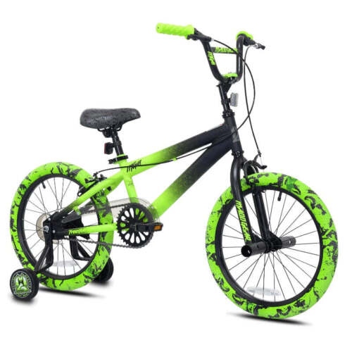 Kent Bicycles 18" Madd Gear MG18 BMX Boy's Bike, Black and Green