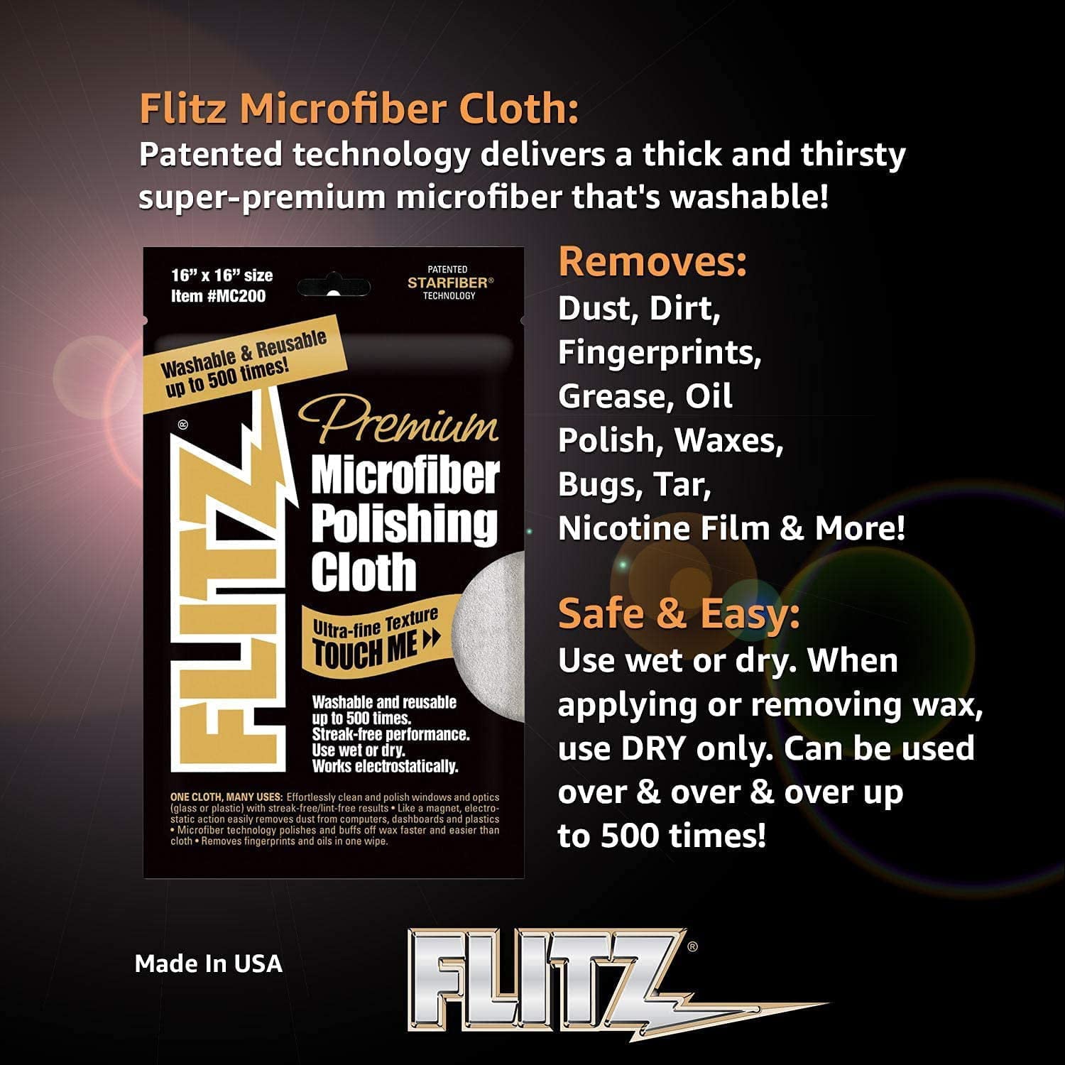 Flitz Microfiber Polishing Cloths - 16