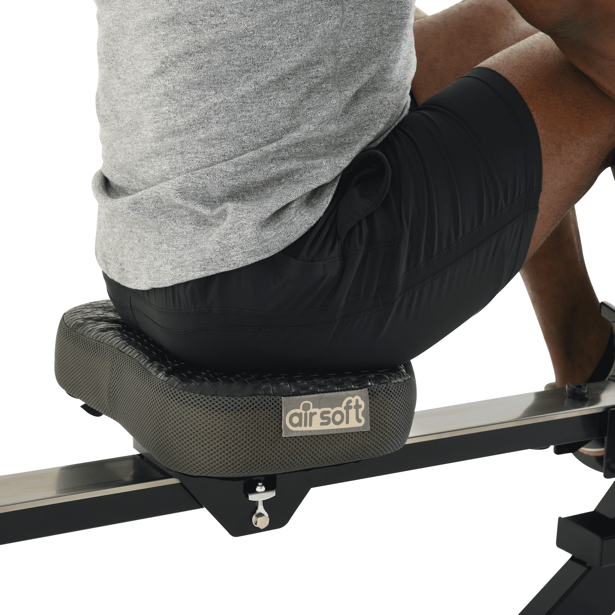 Women’s Health Men’s Health Dual Handle Rower, Airsoft Seat, Bluetooth App, Fan Magnetic Resistance