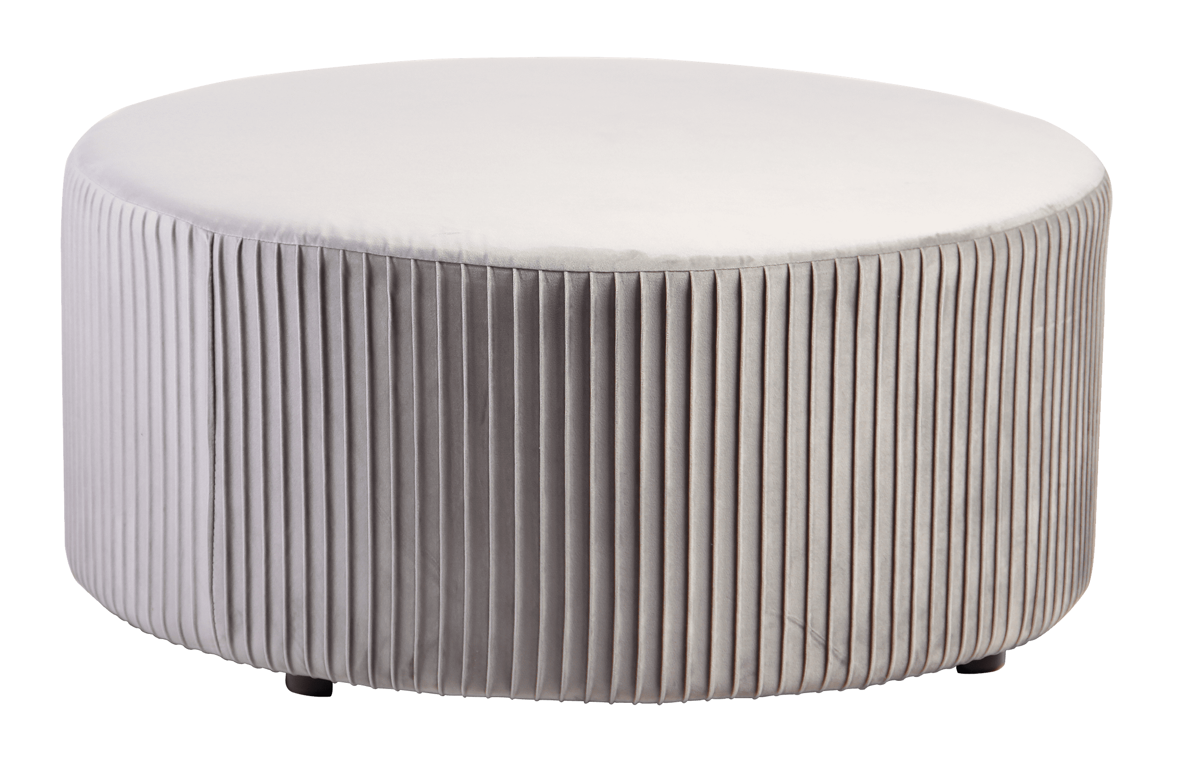 ACEssentials Emerson Round Ottoman in Gray