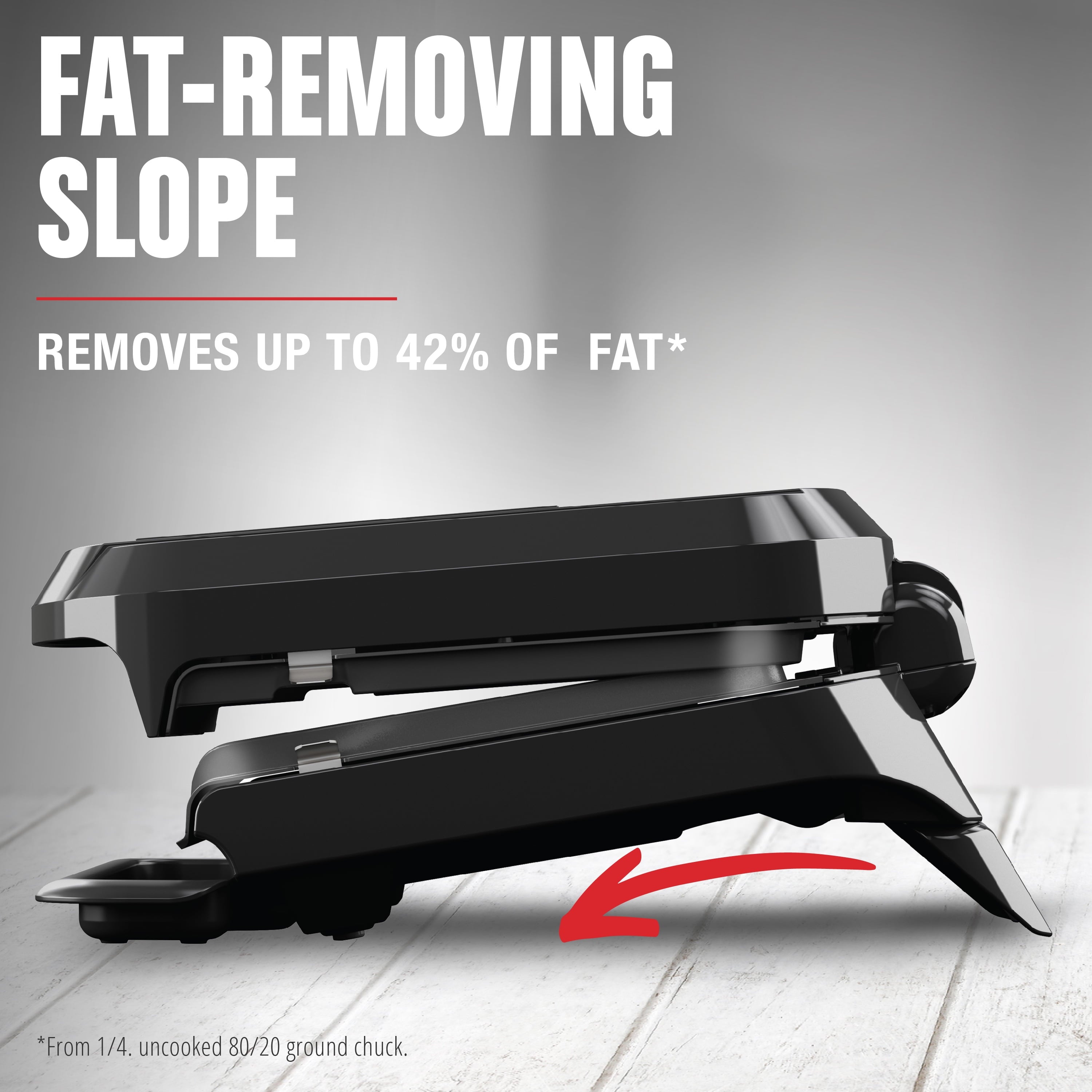 Foreman 4-Serving Removable Plate Grill and Panini, Black, GRP1065B