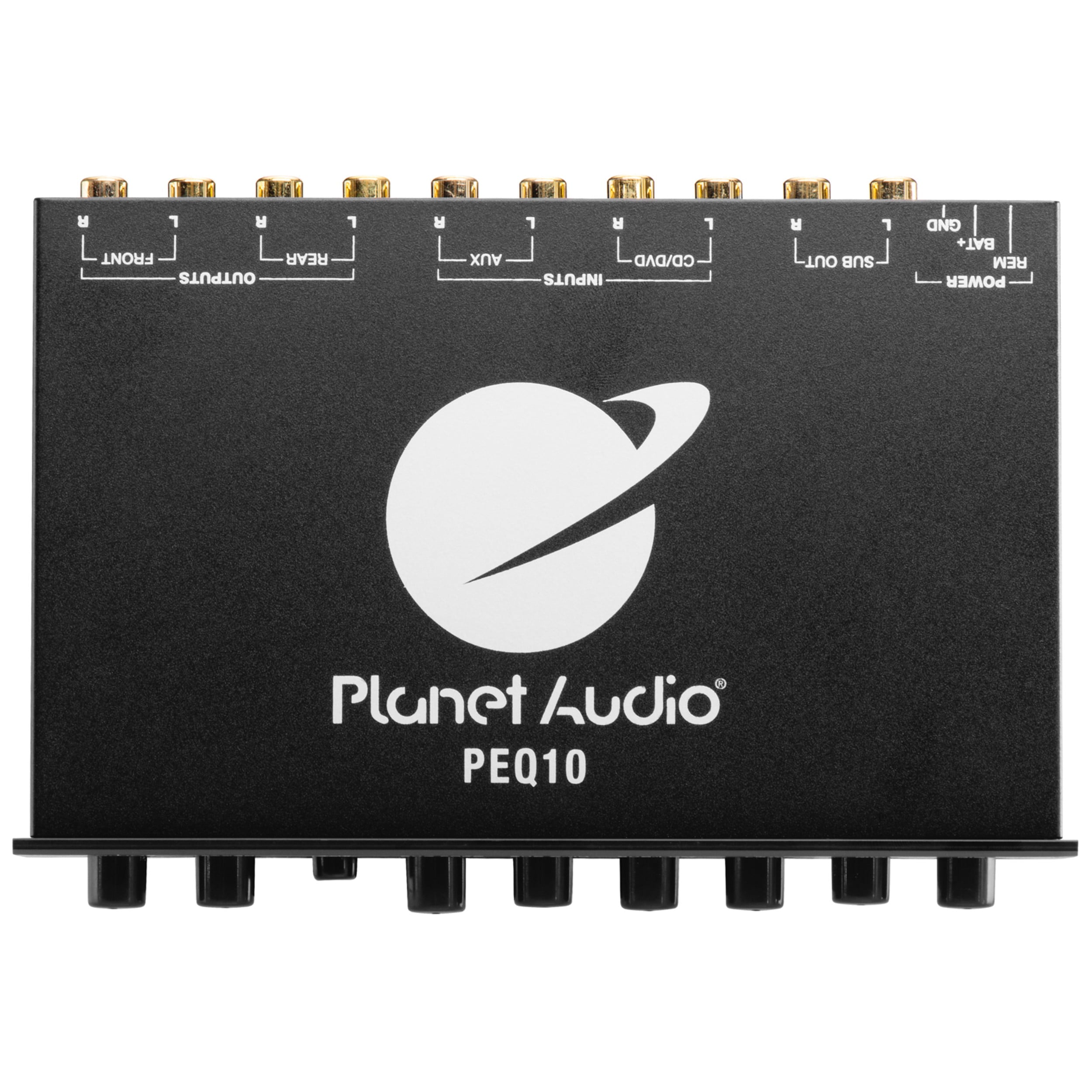 Planet Audio PEQ10 4 Band Pre-Amp Car Equalizer - Half Din, Subwoofer Output