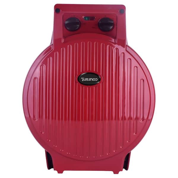 12 in. Red Pizza Cooker, Calzone Maker with Timer and Temperatures Control Pizza Oven Convert to Electric Indoor Grill