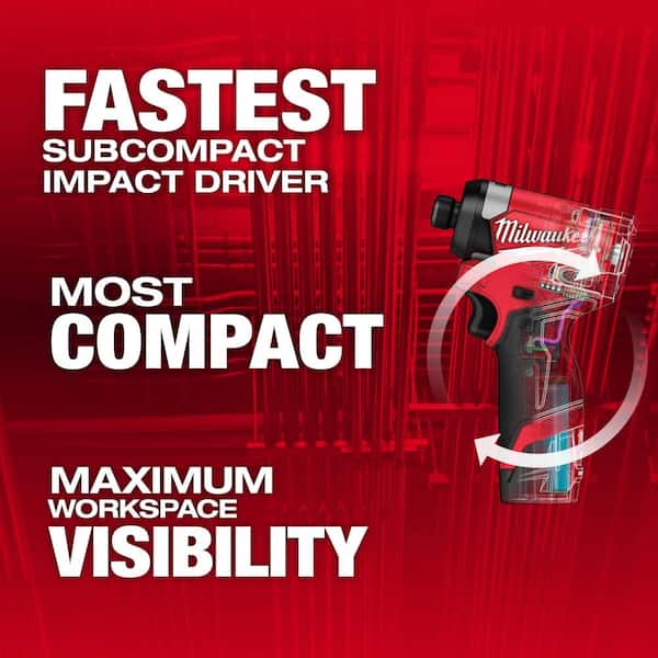 M12 FUEL 12V Lithium-Ion Brushless Cordless 1/4 in. Hex Impact Driver Kit w/Two 2.0Ah Batteries, Charger&Soft Case