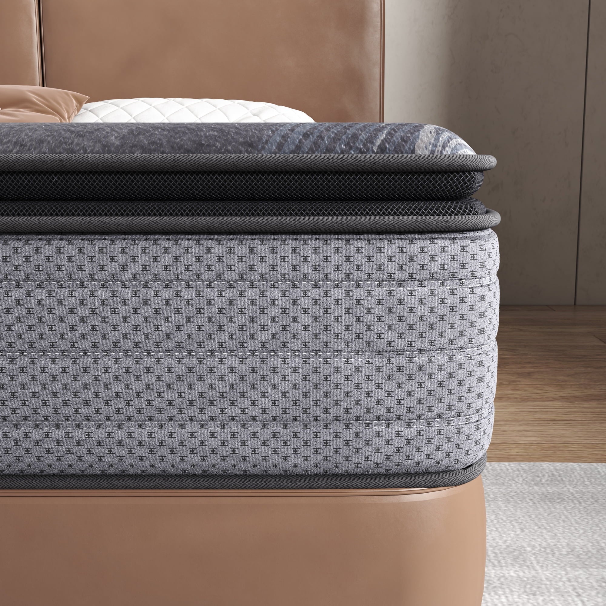 mattress in a box,NISIEN 10 Inch Hybrid Mattress, Gel Memory Foam Mattress,Individually Wrapped Pocket Coils Innerspring Mattress,100-Night Free Trial