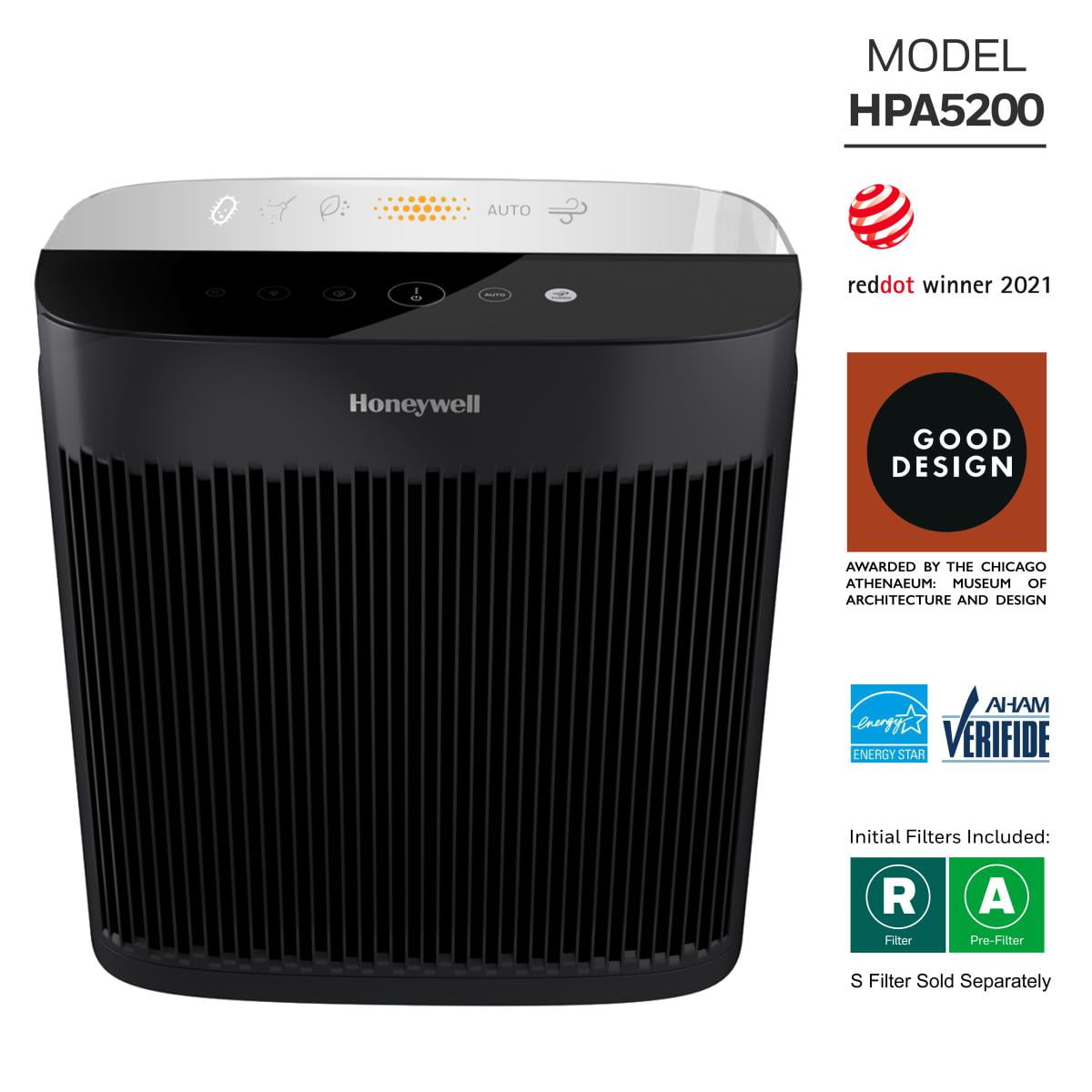Honeywell InSight HEPA Air Purifier Allergen Reducer 360 sq ft Wildfire/Smoke, Pollen, Pet Dander, Dust, HPA5200