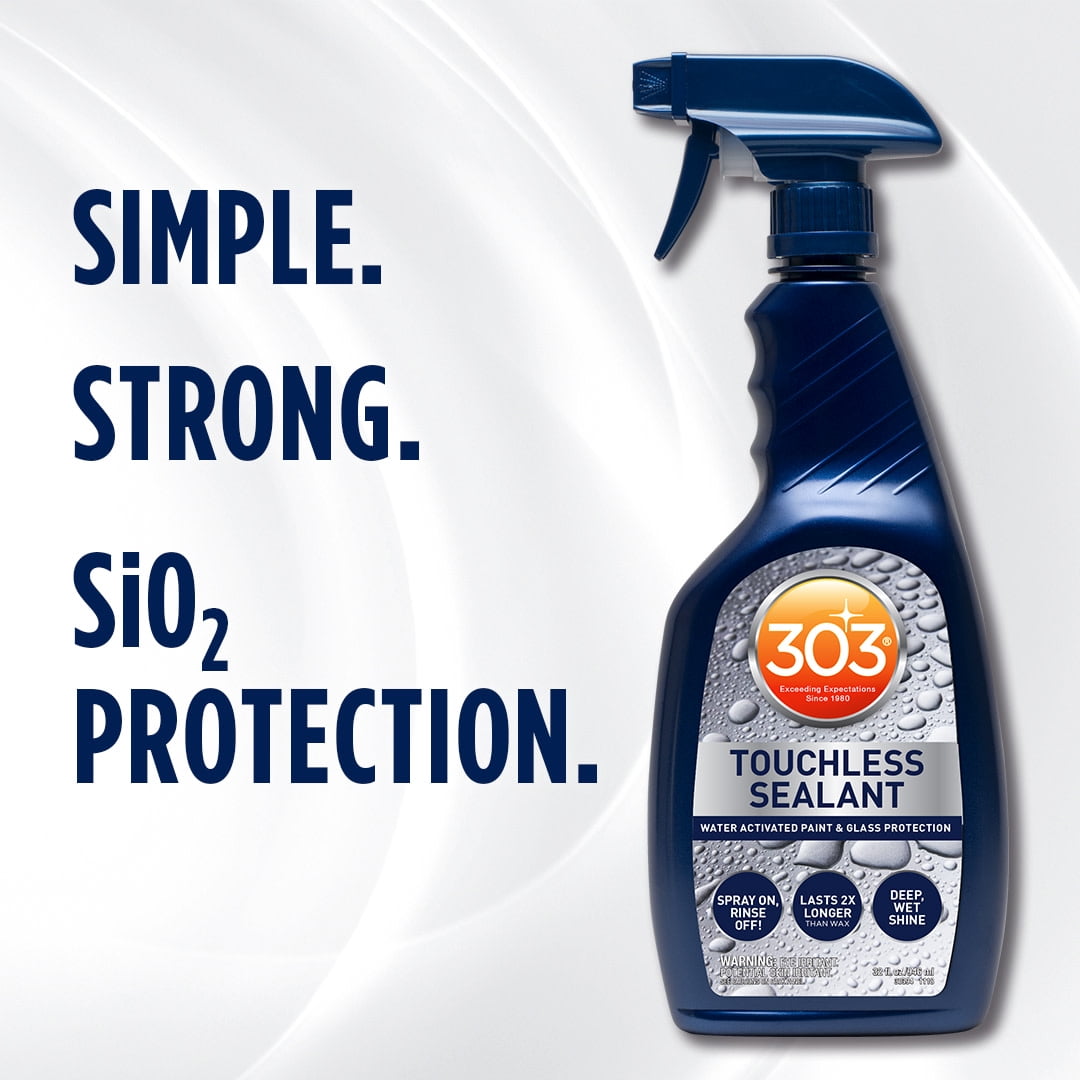 303 Touchless Sealant - SiO2 Water Activated Paint & Glass Protection - Spray On, Rinse Off - Lasts 2x Longer Than Wax - Deep, Wet Shine, 32 fl. oz. (30394CSR) Packaging May Vary