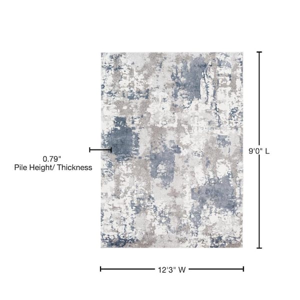 Ariana Blue 9 ft. x 12 ft. 3 in. Abstract Area Rug