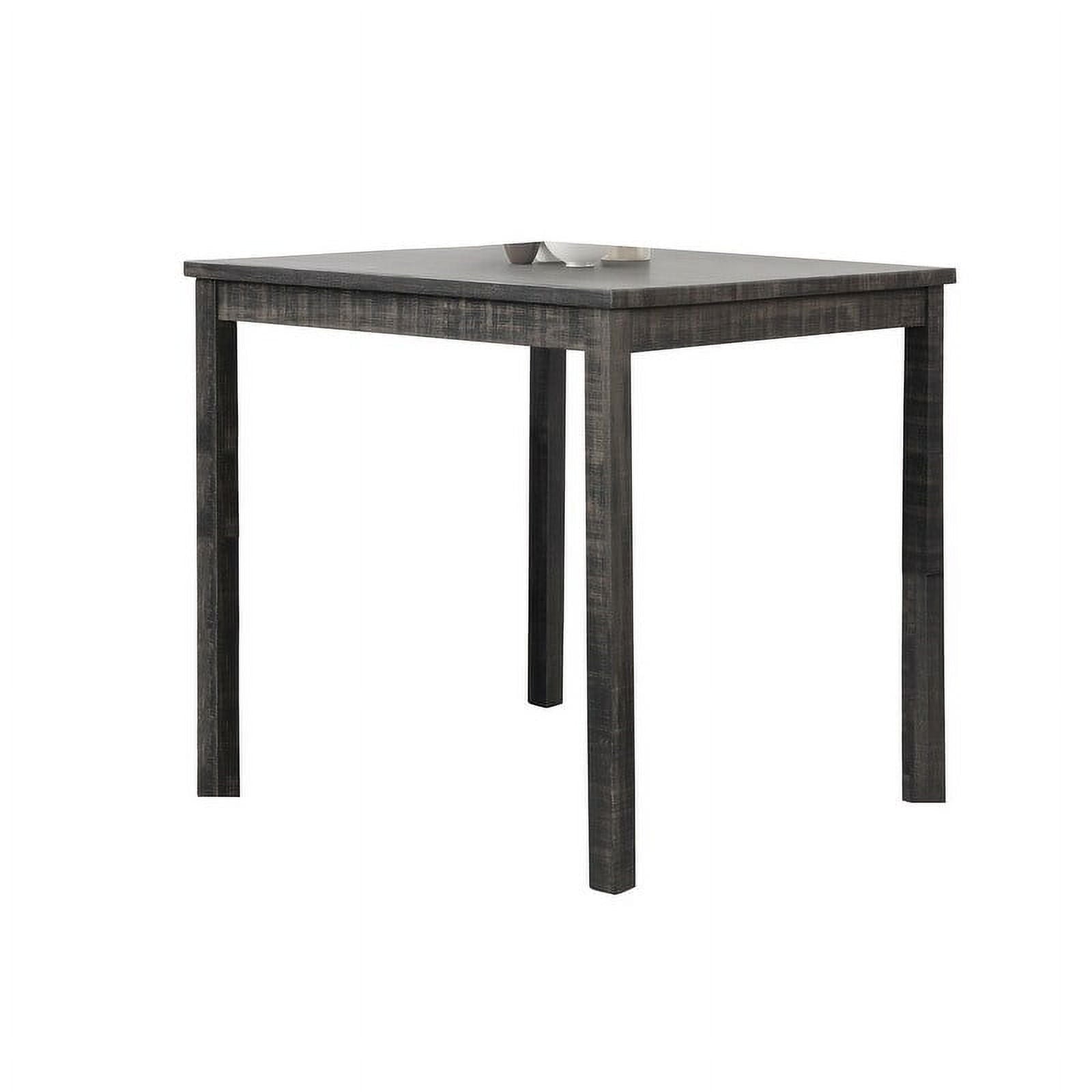 Best Master Furniture Square 36 x 36 Counter Height Rustic Table Black Charcoal