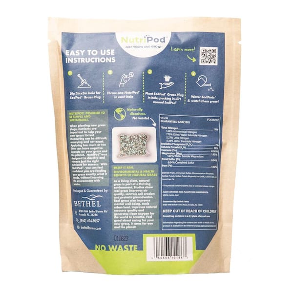 16-Count SodPods Zoysia/SP Power Planter/NutriPod Bundle - Natural, Affordable Lawn Improvement