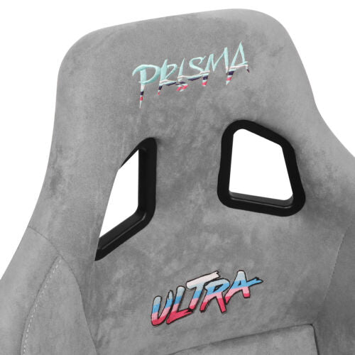 NRG INNOVATIONS GREY FIBER GLASS FRAME ALCANTARA PRISMA FIXED RACING BUCKET SEAT