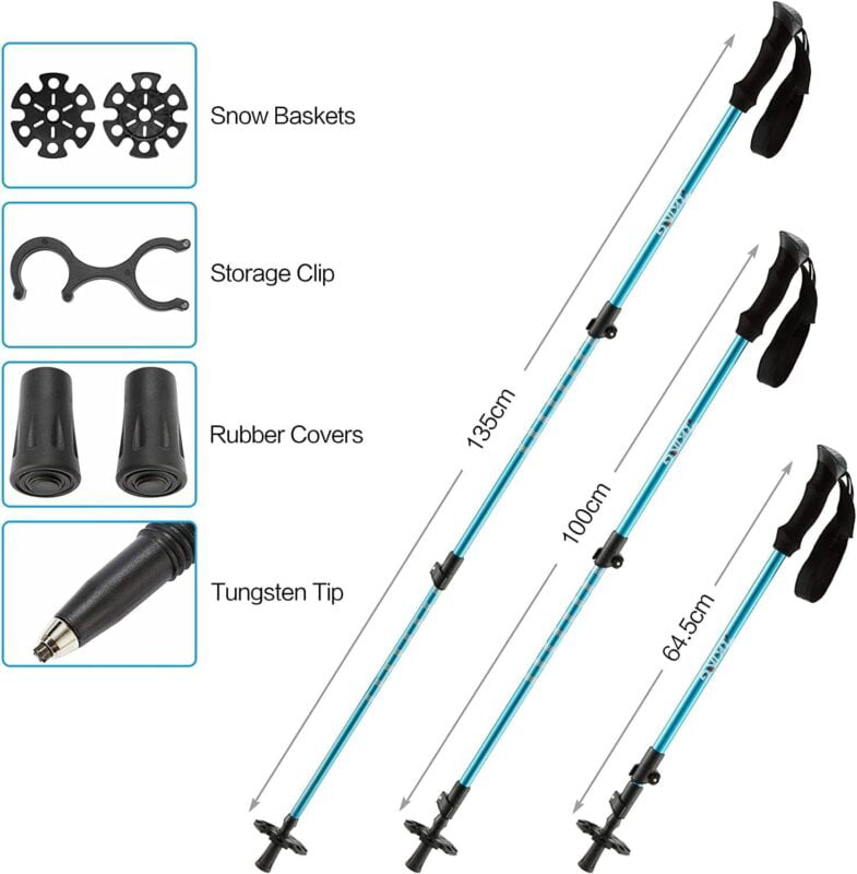 Lightweight Aluminum All Terrain Snowshoes for Men Women Youth Kids, with Unisex Hiking Poles and Tote Bag, 14