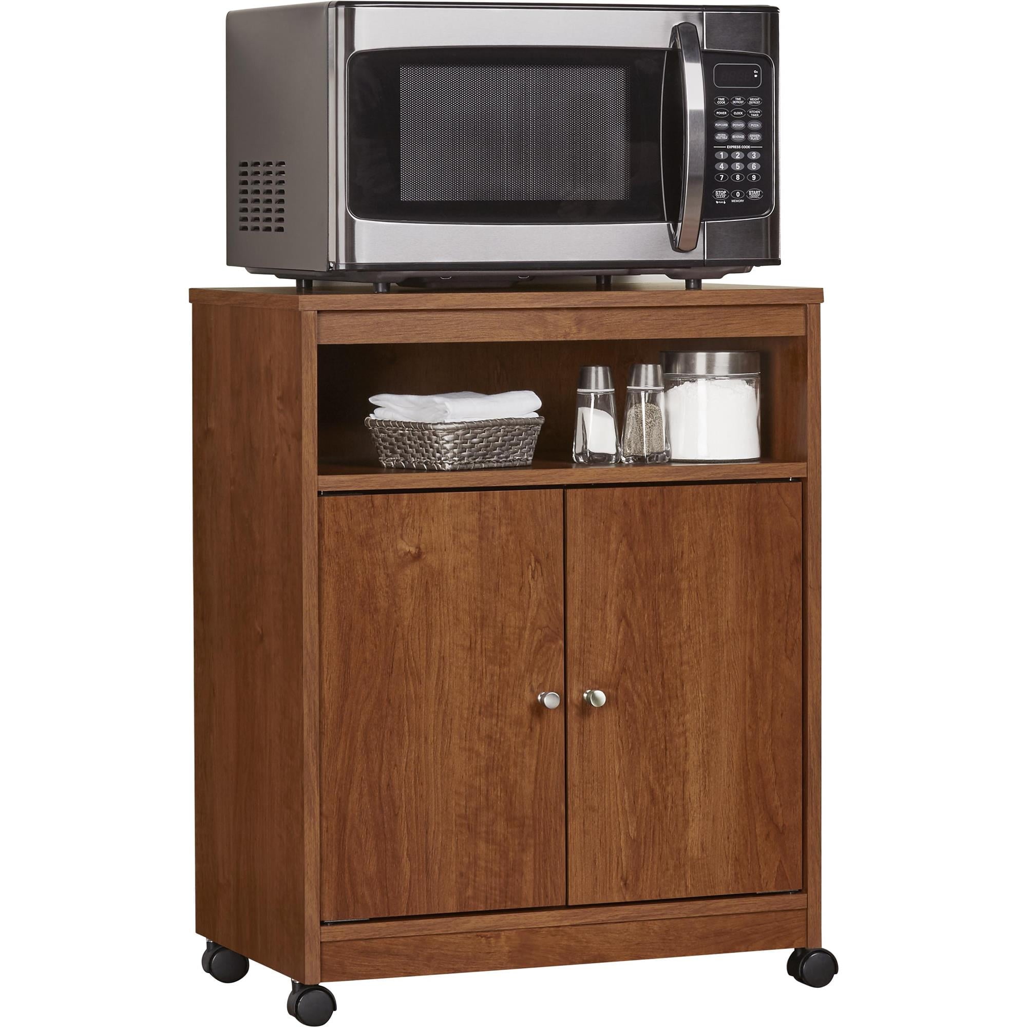 Ameriwood Home Landry Microwave Cart, Bank Alder