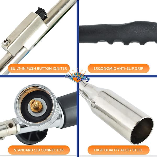 20,000 BTU Handheld Slanted Propane Charcoal Lighter Torch