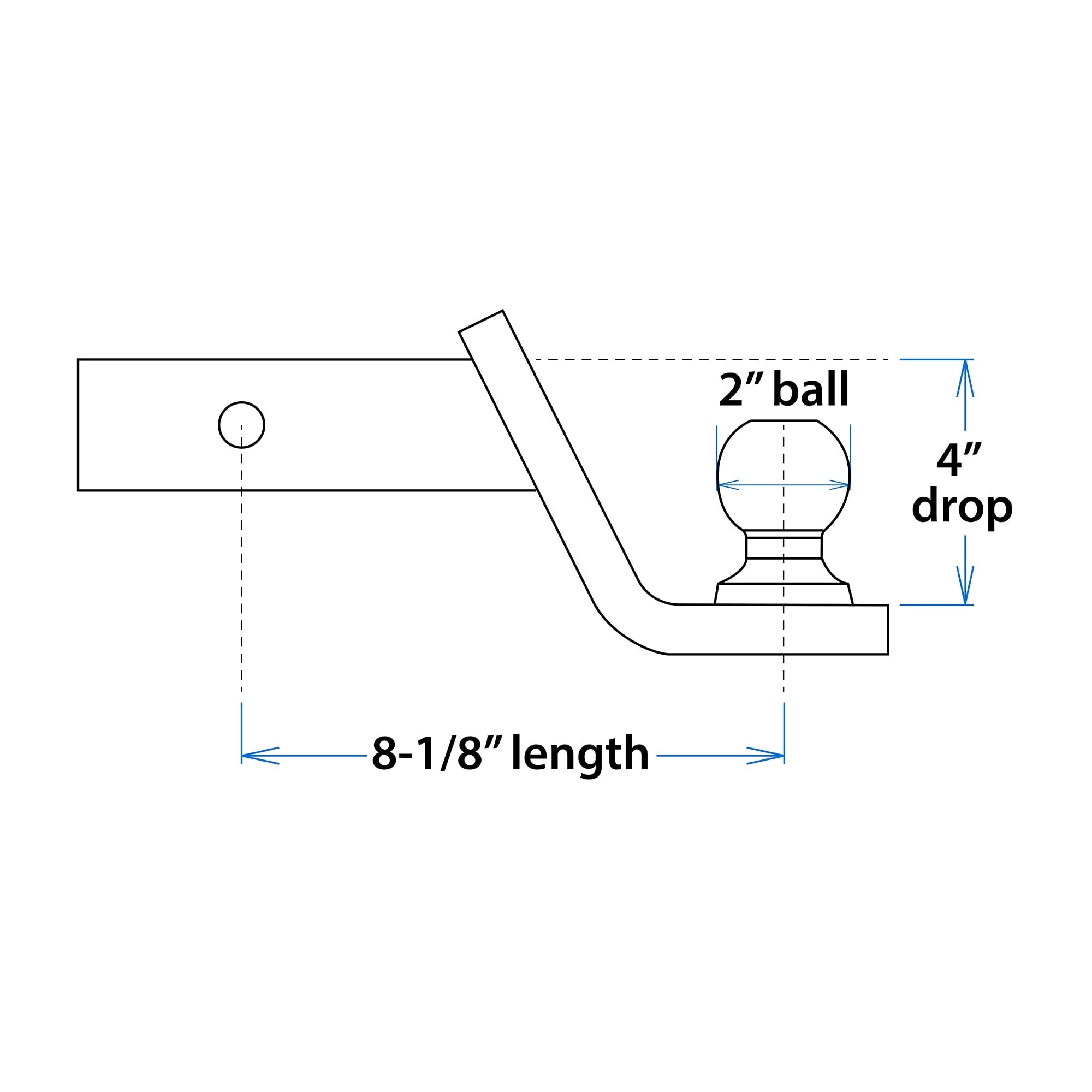Hyper Tough Automotive 4 inch Starter Kit with 2 inch Hitch Ball