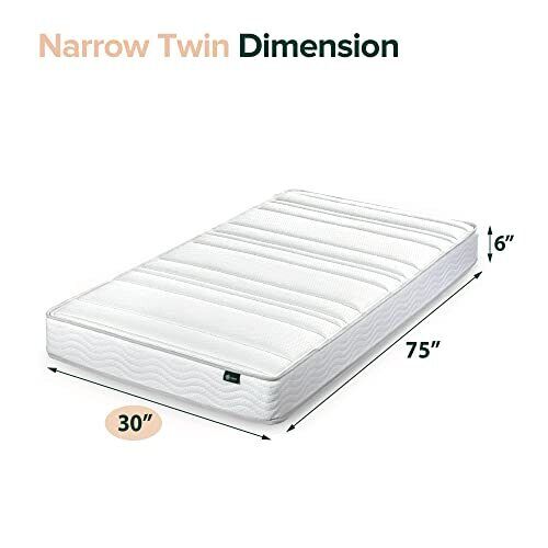 6 Inch Foam and Spring Mattress / CertiPUR-US Certified Foams / Mattress-in-a