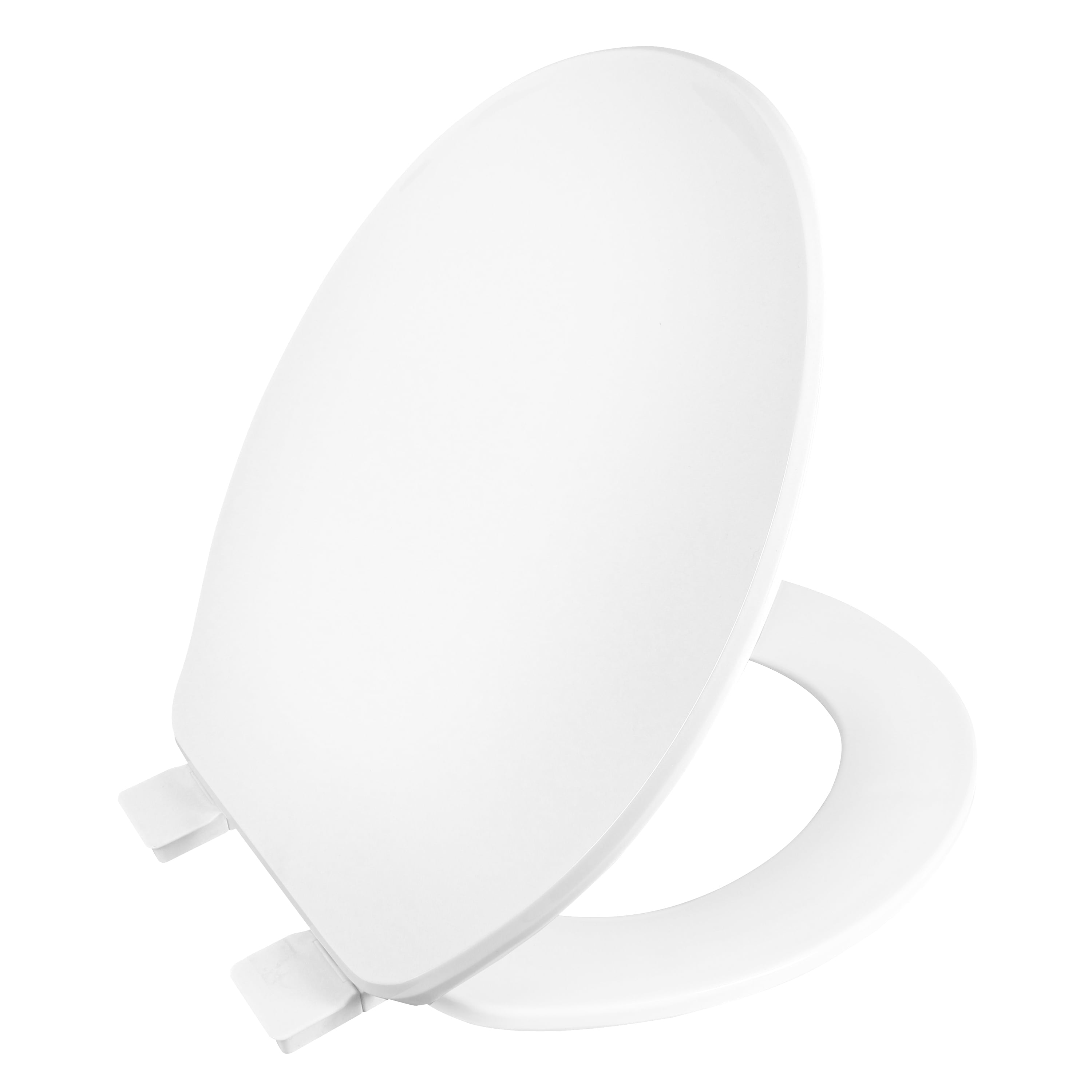 Clorox Antimicrobial Round Plastic Toilet Seat with Easy-off Hinges