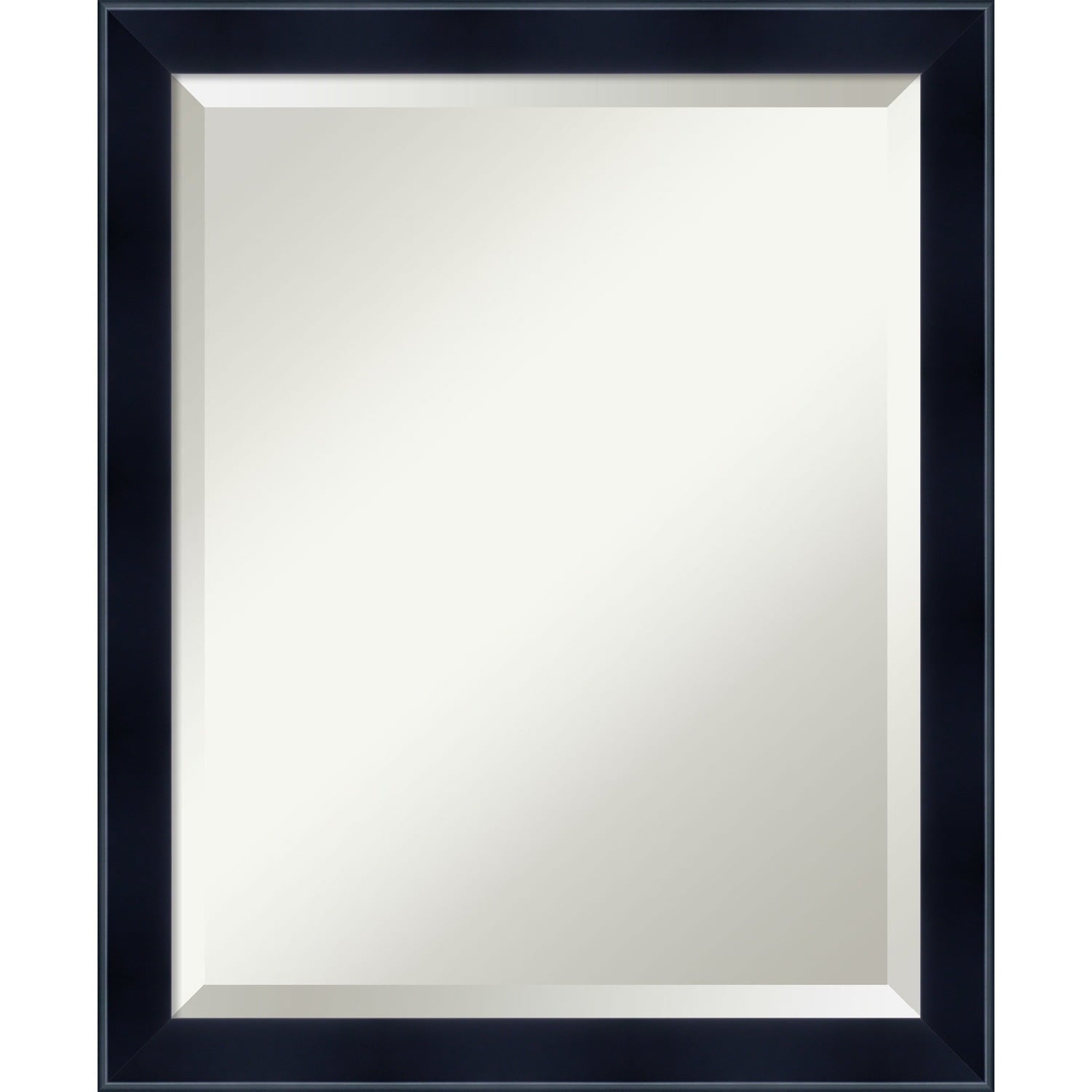 Amanti Art Beveled Wood Wall Mirror - Madison Black Frame 18.50 x 22.50