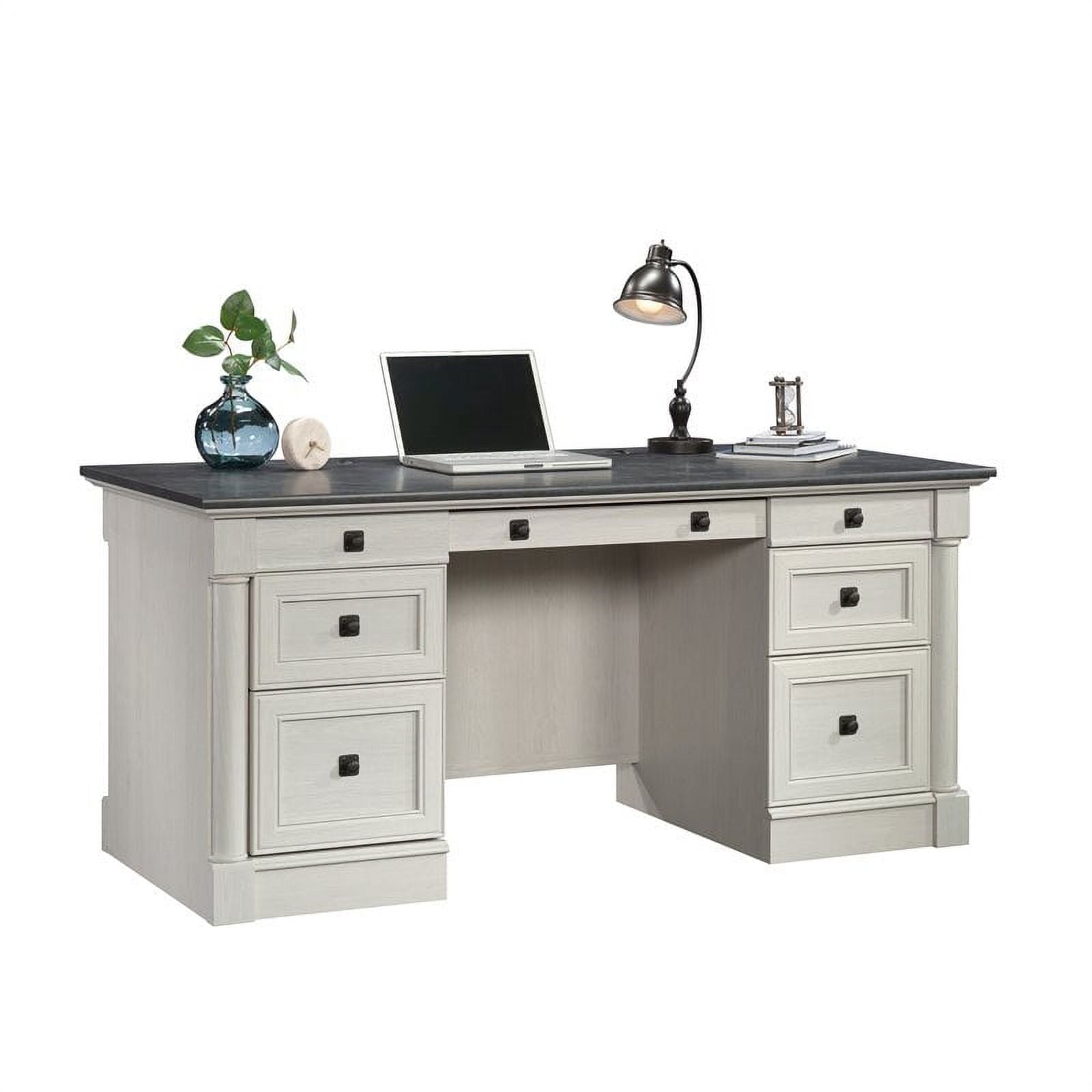 Sauder Palladia Executive Home Office Desk, Glacier Oak Finish