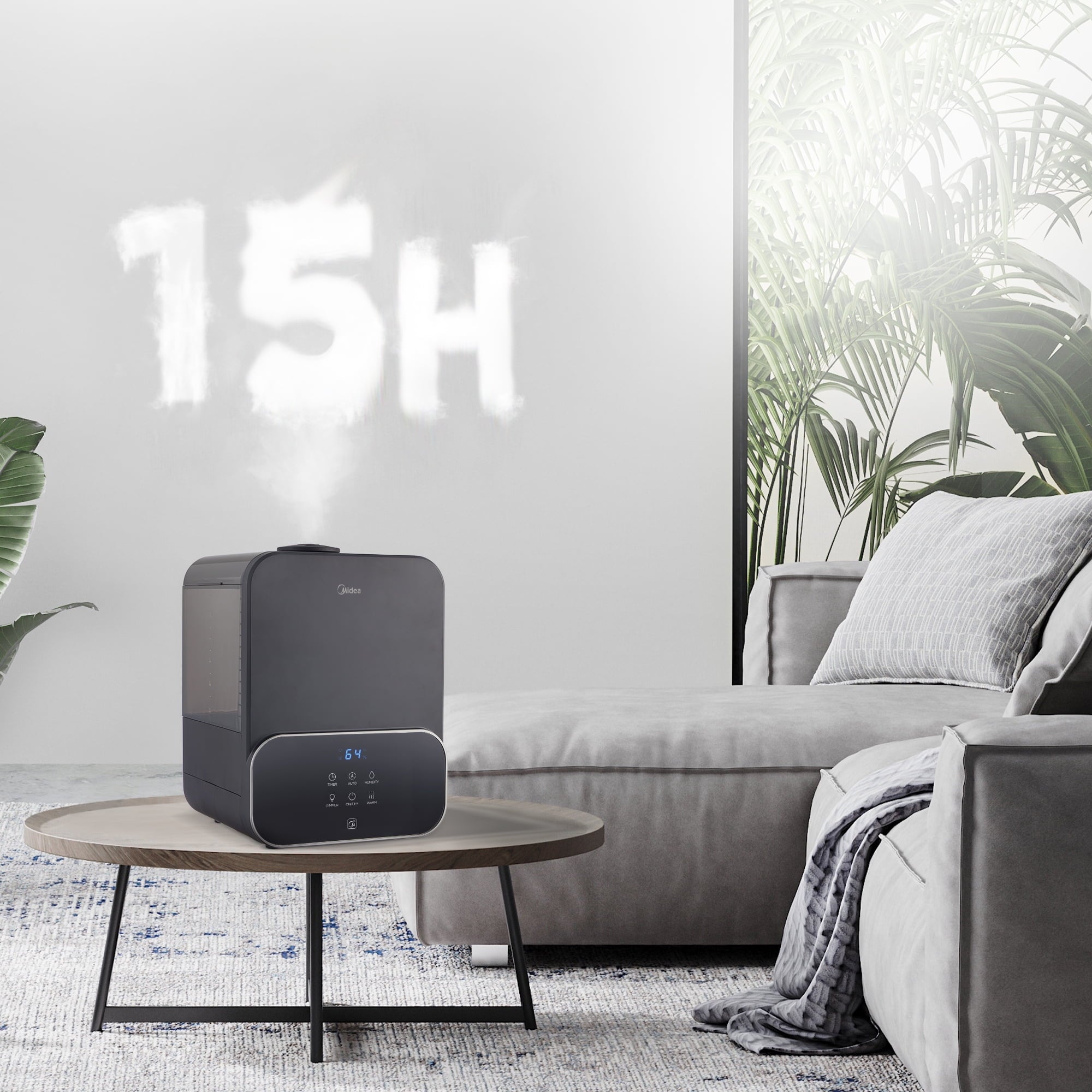 Midea 2-in-1 Warm/Cool Mist Humidifier, w/ WiFi, Black